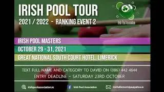 Irish Pool Cup 2021 - Final - Gary Bracken vs Shaun Sharkey