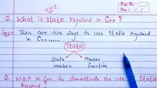 C++ Static Members (Variable & Function) | Learn Coding