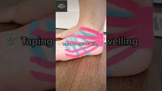 Help your ankle heal faster! Kinesiology Taping Technique 🤯 #pain #ankle #sprain