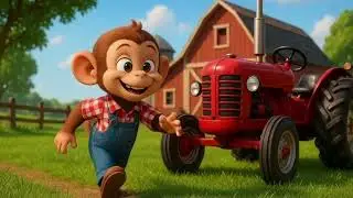Monkey Fixes the Tractor and Helps Gorilla Friends Harvest Bananas 🎉🐒 | Farm Life