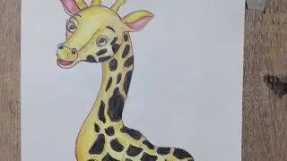 Cartoon giraffe drawing