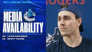 Linus Karlsson & Assistant Coach Scott Young Practice Media at UBC (Jan 24, 2026)