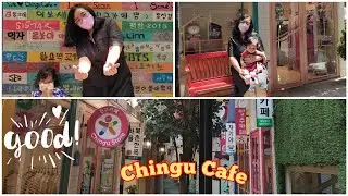 Jalan-jalan ke Chingu Korean cafe di Bandung. banyak spot untuk foto seperti di korea.
