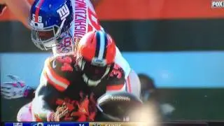 Damon Harrison causes fumble Giants VS Browns