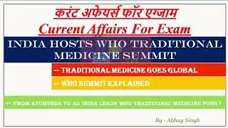 India Leads Global Traditional Medicine Explained