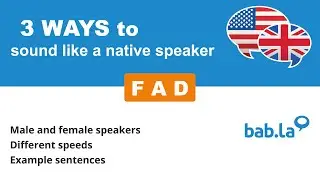 FAD pronunciation | Improve your language with bab.la