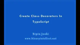 Create class decorators in TypeScript