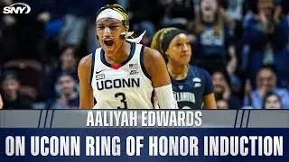 Алия Эдвардс о том, что значит быть включенной в Зал славы команды UConn Huskies.