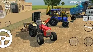Indian farmer🚜 vip gaming 3D // New geming   Tractor //  indian tractor wala game// 15🎮 🎮