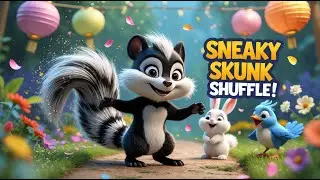 The Sneaky Skunk Shuffle | Toddler Animal Dance Song | Funny and Cheeky 3D Animation
