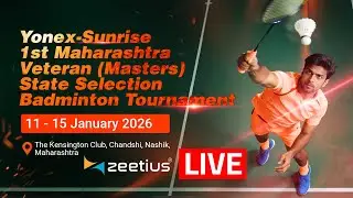 Day 2 - Court 3 - 1st MAHARASTHRA VETERAN (MASTERS) STATE SELECTION BADMINTON TOURNAMENT