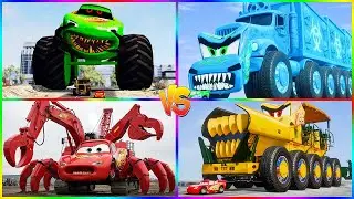 🏎️⚡ Lightning McQueen vs Mega Monster Trucks | Ultimate GTA 5 Evolution Battle