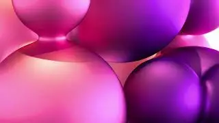 4 Hour Luxurious Pink Purple Spheres | Silent Loop Background for Creators | No Sound