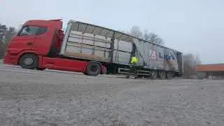 Scania S450 | Unloading address | Driver view