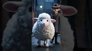 The Case of the White Fleece  | Noir Mystery Short Film | Cute Sheep Chase!#shorts #cute #cotton