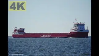 LONGERA - Shipspotting Germany 🇩🇪 IMO 9988097 - River Elbe near City Otterndorf - 4K VIDEO