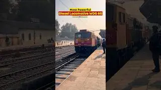 Stunning Arrival of the Dual WDG6G Locomotive at Gwalior Station 🚄🔥🇮🇳 #diesellocomotives #short