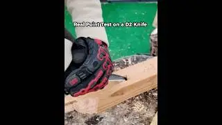 D2 Steel Point Test &mdash; Still Straight#shorts #knifetest
