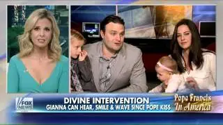 Baby's brain tumor shrinks after kiss from the pope
