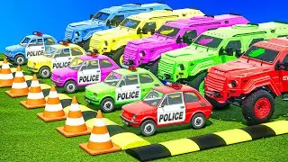 TRANSPORTING POLICE FIAT, TERRAIN 4X4 & COPS AUDI A8 WITH SCANIA TRUCKS! FS 25