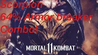Mortal Kombat 11 - Scorpion 64% armor breaking Combos! / MK Aftermath - Scorpion's BUFF!