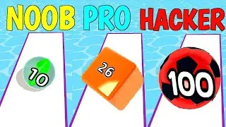 NOOB vs PRO vs HACKER in Marble Run ? (gameplay all levels)