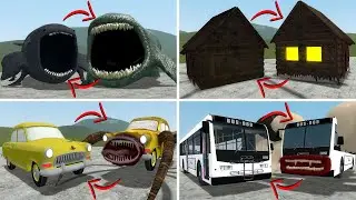 EVERYTHING TURNED INTO MONSTERS: THE BLOOP, HOUSE HEAD, CAR EATER VS ALL TREVOR HENDERSON In GMOD!