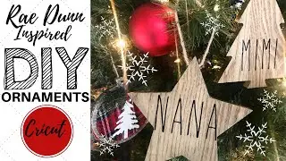 DIY Rae Dunn Inspired Ornament | How to download a font | Cricut Design Space Christmas Ornaments