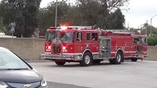 Long Beach Fire Engine 10 Engine 14 Engine 19 and BLS14 Responding