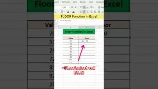 FLOOR Function in Excel | Advanced Excel Formula #excel #exceltutorial #exceltips