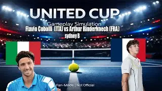 United Cup | Flavio Cobolli  (ITA) vs Arthur Rinderknech (FRA) | [6 Jan 2026] | Gameplay Simulation