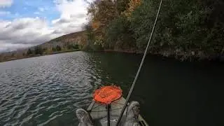 November Fishing, First Ever Ned Rig Largemouth Bass! 110125