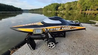 Best beginner RC boat! Volantex Rc 798-4 Vector SR80 first look w/speed test (40.3mph)