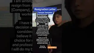 Resignation Letter Sample Template