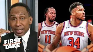 FIRST TAKE | Stephen A. warns league if Knicks land Giannis alongside Jalen Brunson