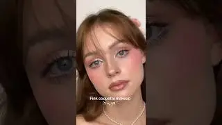 Pink coquette makeup is the prettiest 🥹ᡣ𐭩