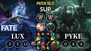 IG Fate Lux vs Pyke Sup - KR Patch 10.17