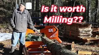 Saw Milling a small diameter log, Woodmizer LX50 Super Portable Sawmill