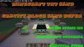 Minecraft Sand Duper - 35,000 items/hour - Duplicate Any Gravity Block - 1.17/1.16