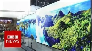 CES 2017: LG's super-thin TV lies flat against the wall - BBC News