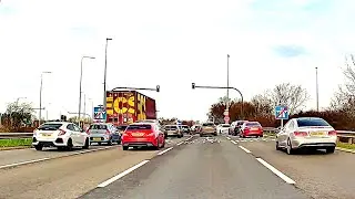 🇬🇧 Nottingham Drive | M1 to A453 City Route | UK 4K POV Dashcam
