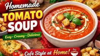 Homemade Tomato Soup 🍅 | Easy, Creamy & Perfect Winter Comfort Soup | Cafe Style at Home
