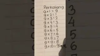 Perkalian 9  #matematika #perkaliancepat #mtk #perkalian #tutorial #fypシ #fyp