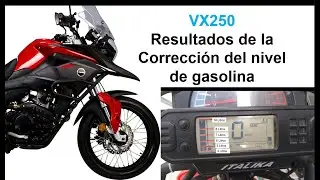VX250 resultados de la corrección nivel gasolina