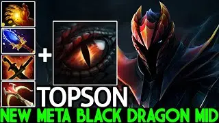 TOPSON [Dragon Knight] New Meta Black Dragon Mid with Midas Scepter Dota 2
