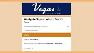 Westgate Supercontest Practice Form