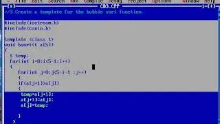 Create a template for the bubble sort function.