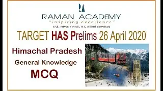TARGET HAS Prelims 26 April 2020 : Himachal Pradesh general studies MCQ
