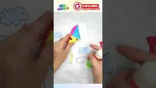 Easy Pop Up Kite Craft for Kids - #shorts #howtocolorforkids  #coloringwithkids #coloring #shorts