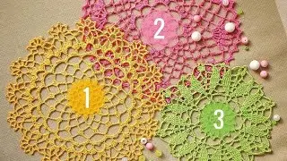 Crochet mini doilies with patterns